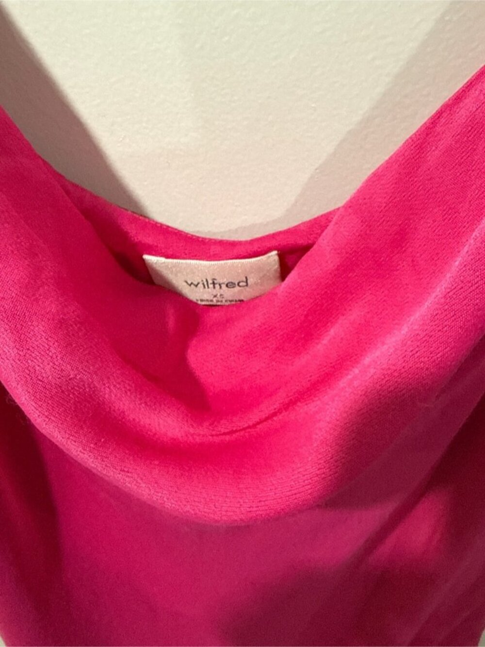 Wilfred Hot Pink Cowl Neck Satin Maxi Slip Dress – XS - Picture 3 of 6